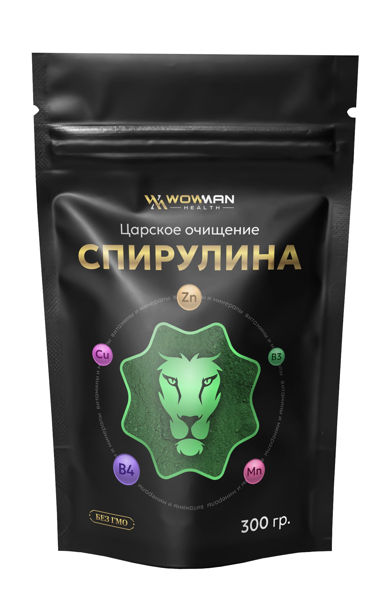 

Спирулина WowMan, порошок, 300 г, WMGF1002