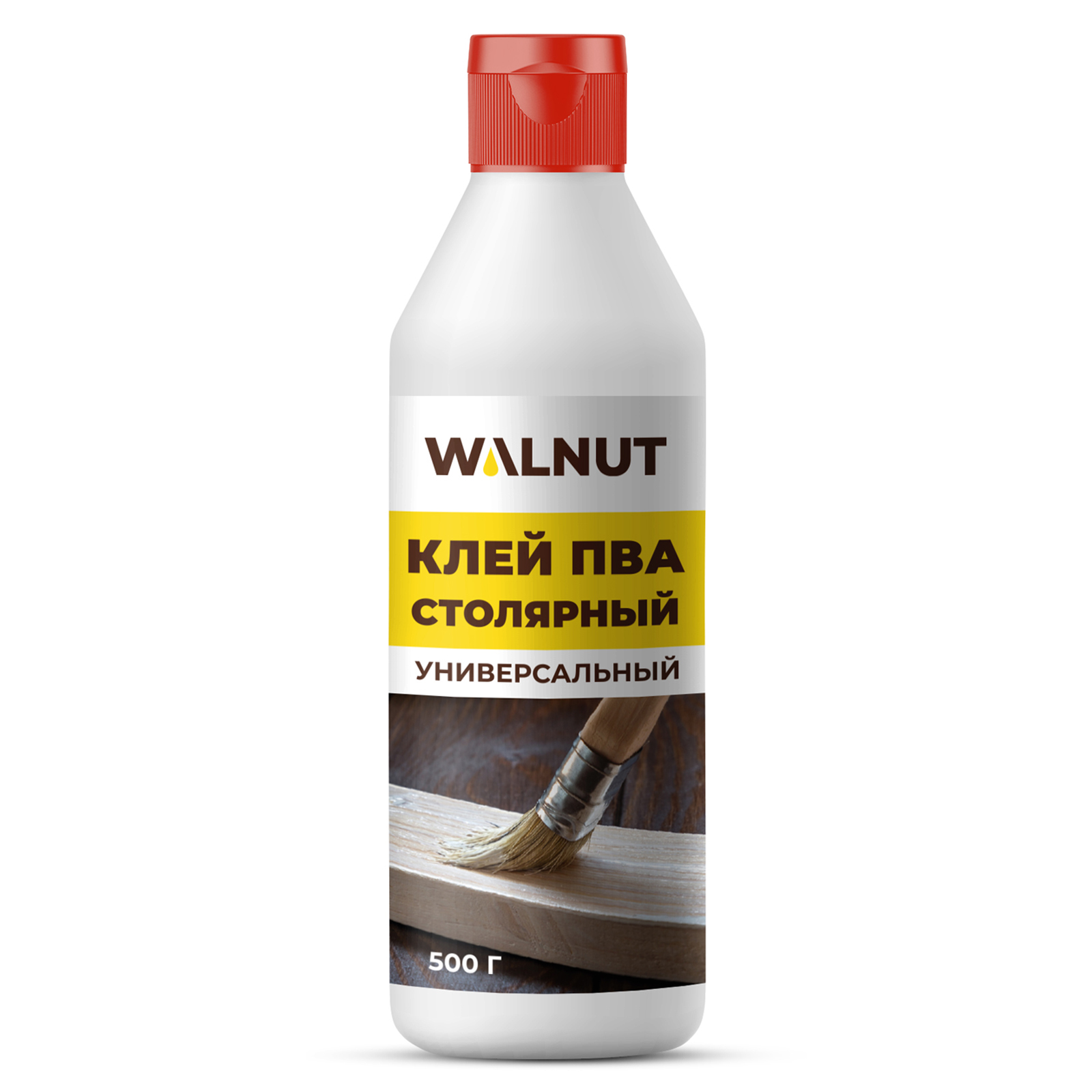 Столярный клей пва Walnut, 500 гр. строительный клей пва ecolux