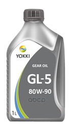 фото Масло трансмиссионное минеральное gear oil 80w90 api gl-5 1л yokki арт. yba031001p