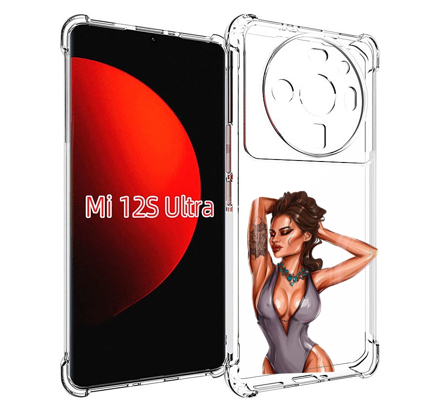 

Чехол MyPads Роскошная-девушка женский для Xiaomi 12S Ultra, Прозрачный, Tocco