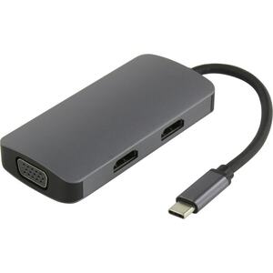 Адаптер KS-IS USB Type-C-HDMI/VGA/USB A/USB Type-C USB м ()