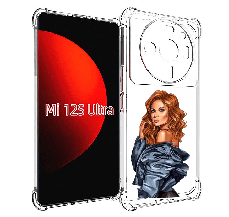 

Чехол MyPads Рыжая-девушка женский для Xiaomi 12S Ultra, Прозрачный, Tocco