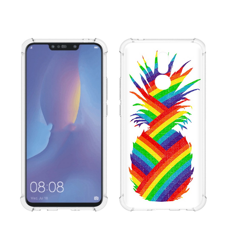 

Чехол MyPads Tocco для Huawei Mate 20 Lite радужный ананас (PT117828.66.566), Прозрачный, Tocco