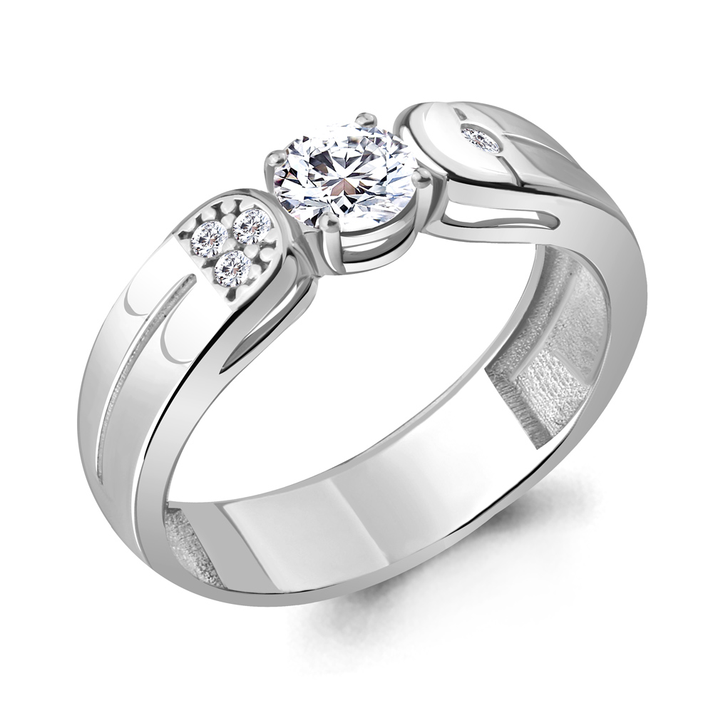 

Кольцо из серебра с фианитом р. 19,5 Aquamarine 68629А_925_р, 68629А_925_р