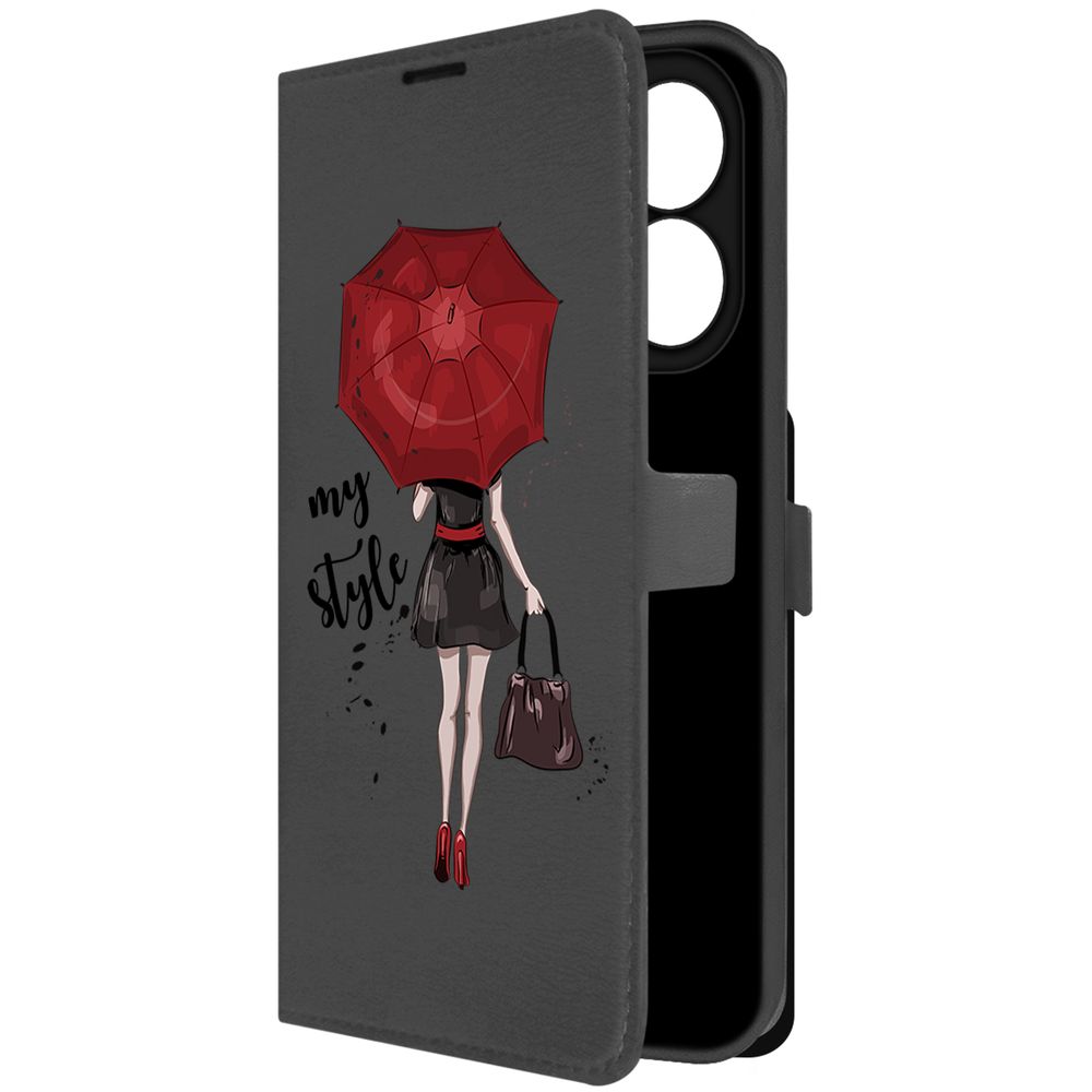 

Чехол-книжка Krutoff Eco Book для Xiaomi Redmi Note 13 4G Мой стиль (черный)