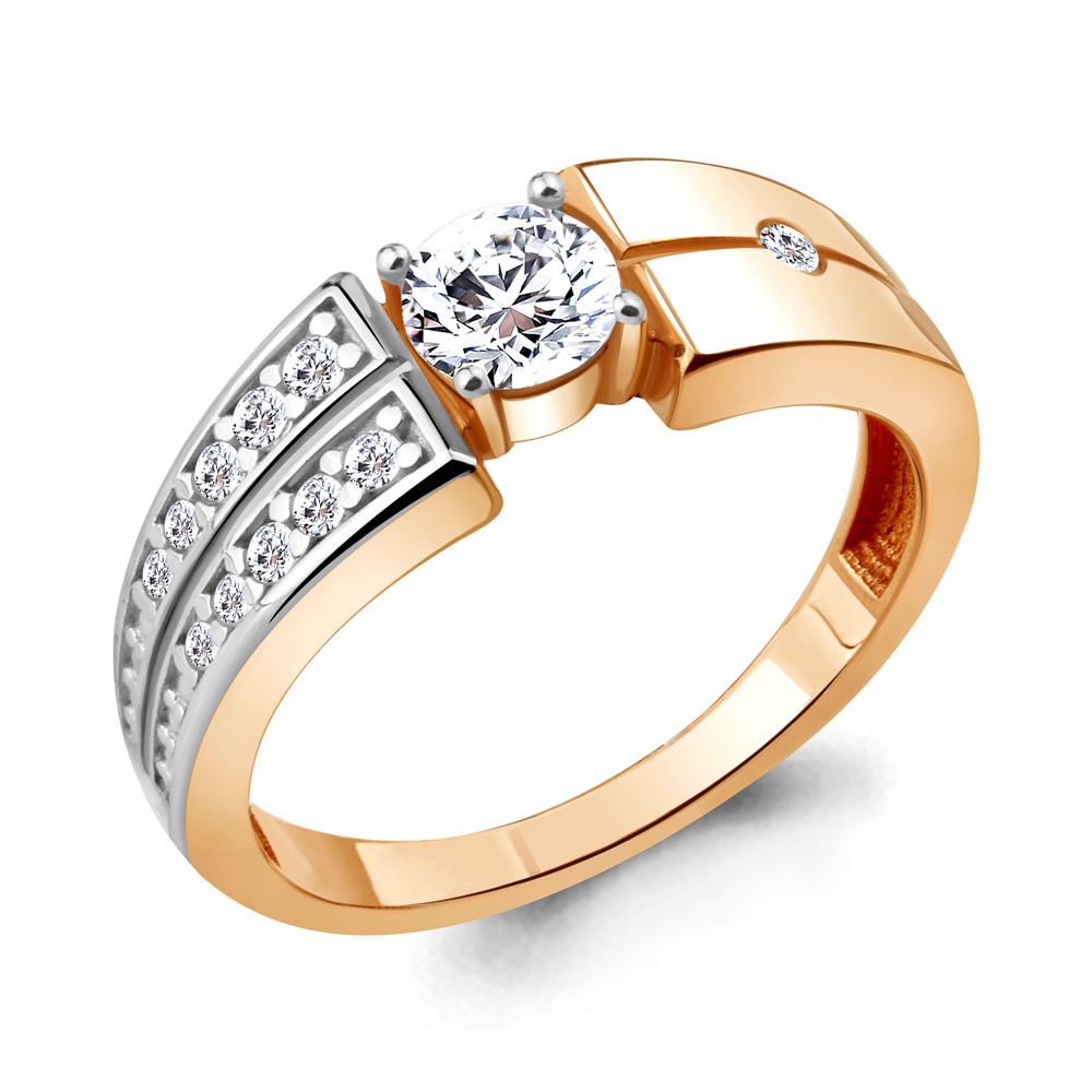 

Кольцо из серебра с фианитом р. 17,5 Aquamarine 68630А_925_з, 68630А_925_з