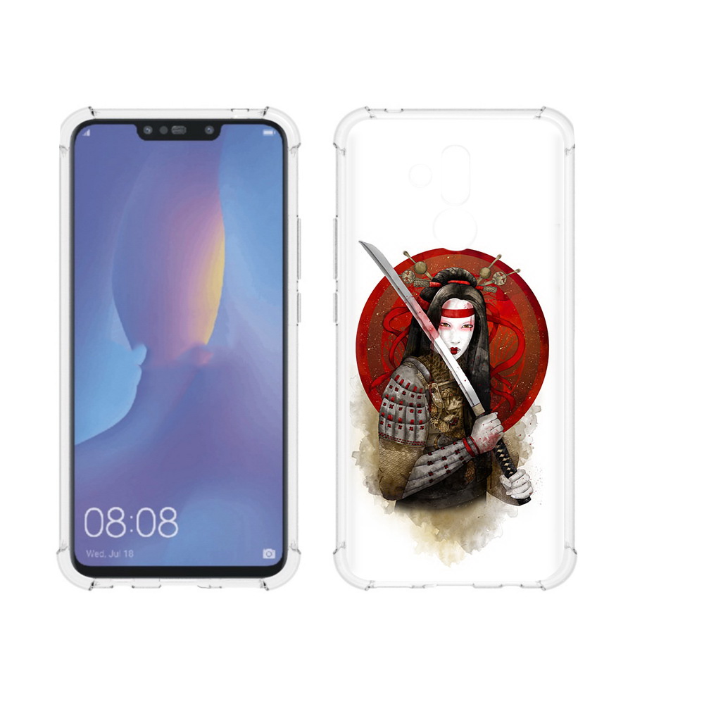 

Чехол MyPads Tocco для Huawei Mate 20 Lite рисованная девушка с катаной (PT117828.66.580), Прозрачный, Tocco