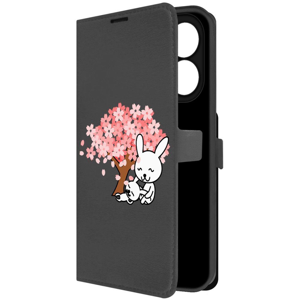 

Чехол-книжка Krutoff Eco Book для Xiaomi Redmi Note 13 4G Кролики (черный)