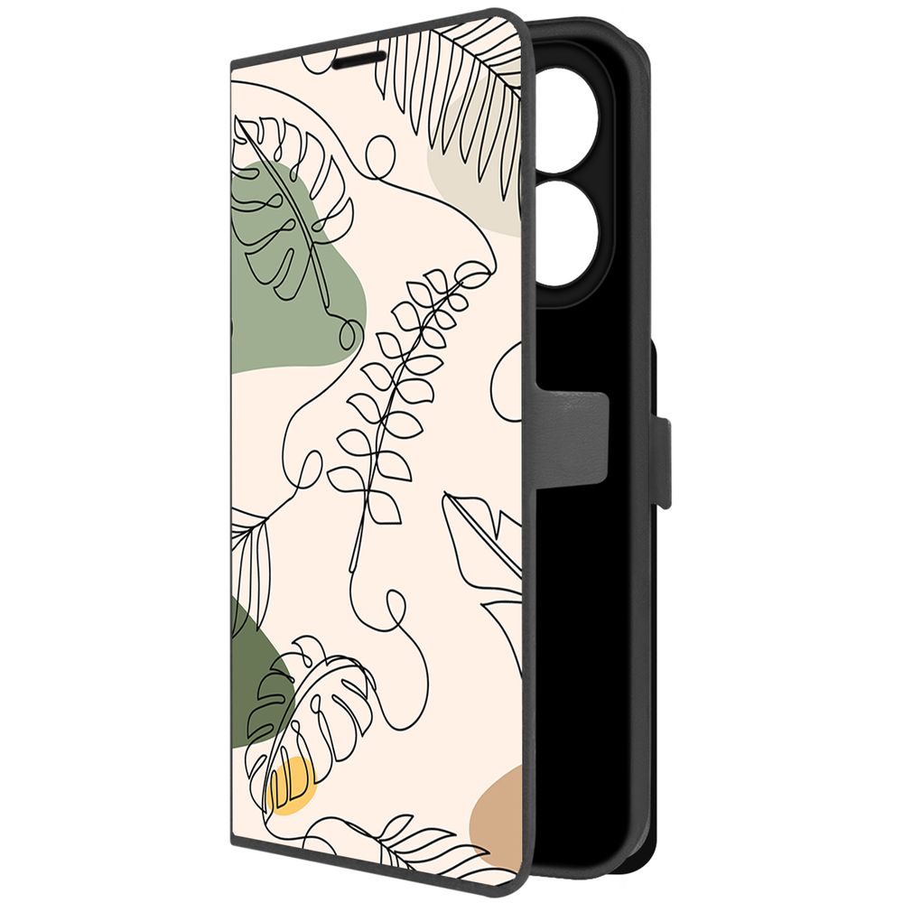 

Чехол-книжка Krutoff Eco Book для Xiaomi Redmi Note 13 4G Линия весны (черный)