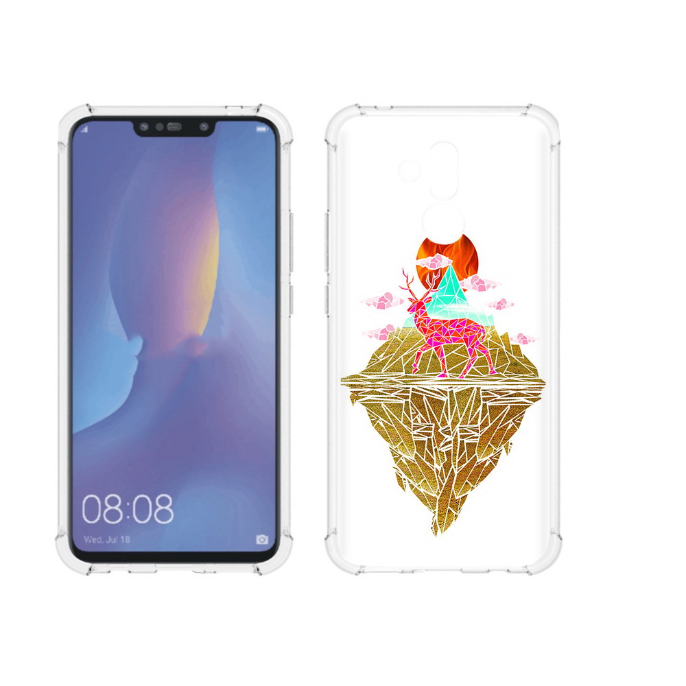 

Чехол MyPads Tocco для Huawei Mate 20 Lite розовый олень абстракция (PT117828.66.586), Прозрачный, Tocco