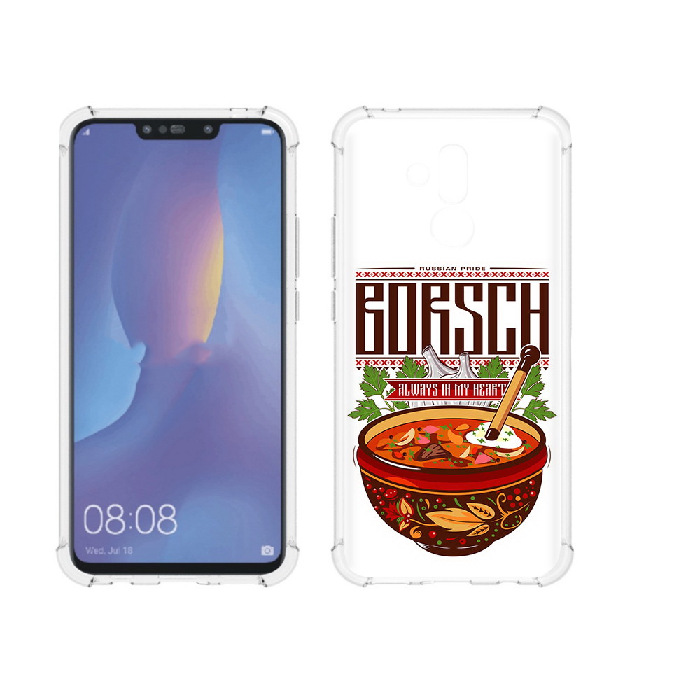 

Чехол MyPads Tocco для Huawei Mate 20 Lite русский борщ (PT117828.66.589), Прозрачный, Tocco
