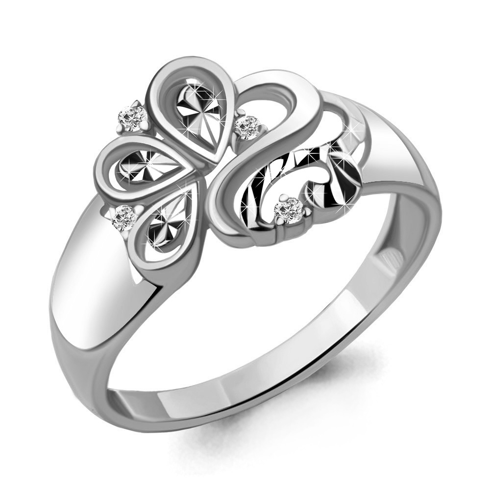 

Кольцо из серебра с фианитом р. 17,5 Aquamarine 68633А_925_р, 68633А_925_р
