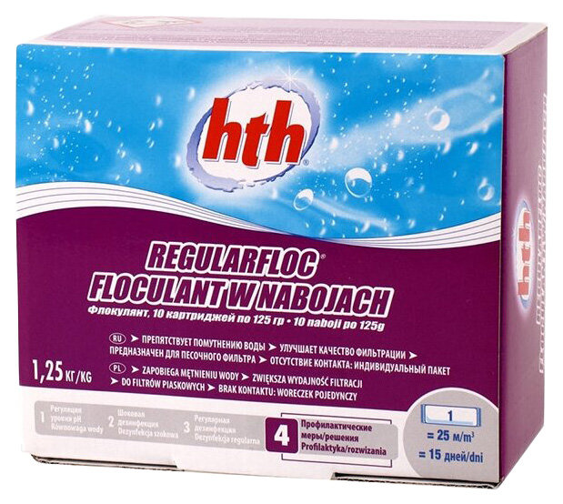 Коагулянт HTH Regularfloc 1.25kg в картриджах S800800H9