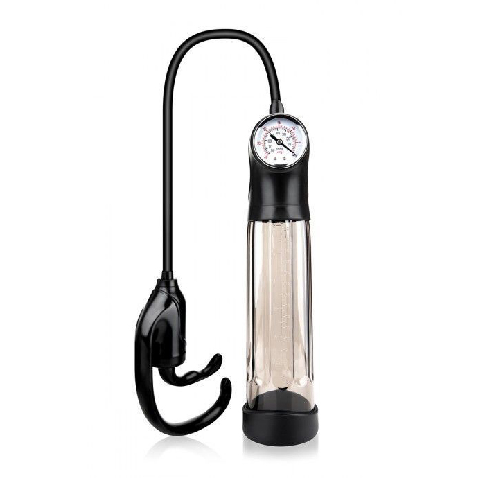 Помпа с манометром, силиконовым уплотнителем и механизмом для откачки вздуха