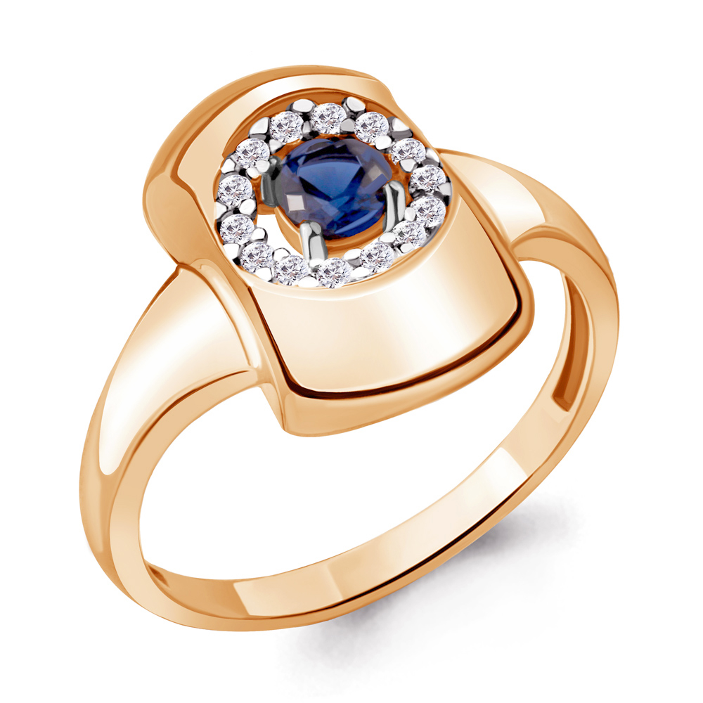 

Кольцо из серебра с сапфиром р. , Aquamarine 68635АБ_925_з, 68635АБ_925_з
