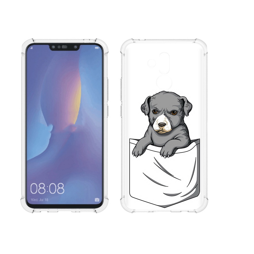 

Чехол MyPads Tocco для Huawei Mate 20 Lite собачка в кармане (PT117828.66.611), Прозрачный, Tocco