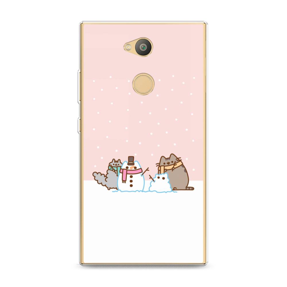 

Чехол для Sony Xperia L2 "Котики в снегу", Розовый;белый;серый, 53450-5