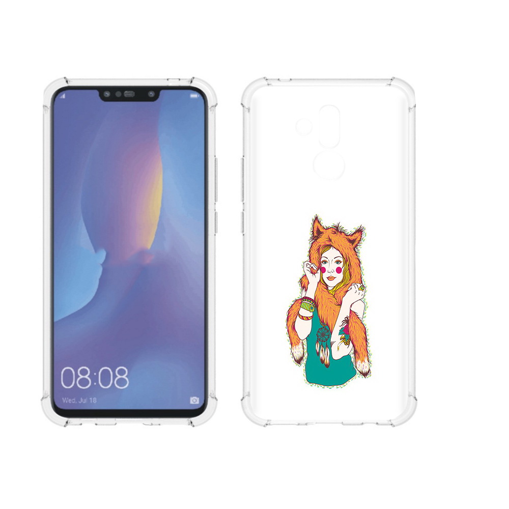 

Чехол MyPads Tocco для Huawei Mate 20 Lite Девушка лиса (PT117828.66.62), Прозрачный, Tocco