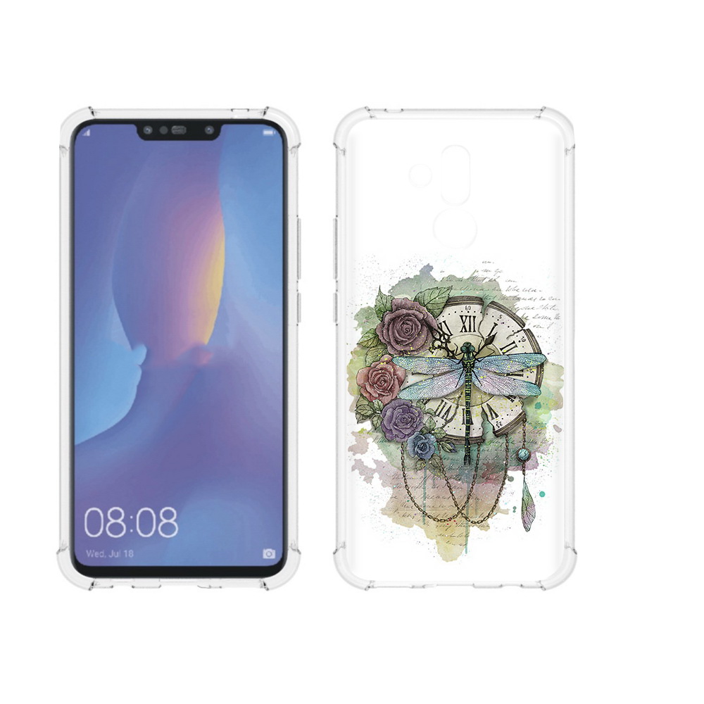 

Чехол MyPads Tocco для Huawei Mate 20 Lite старинные часы в цветах (PT117828.66.621), Прозрачный, Tocco