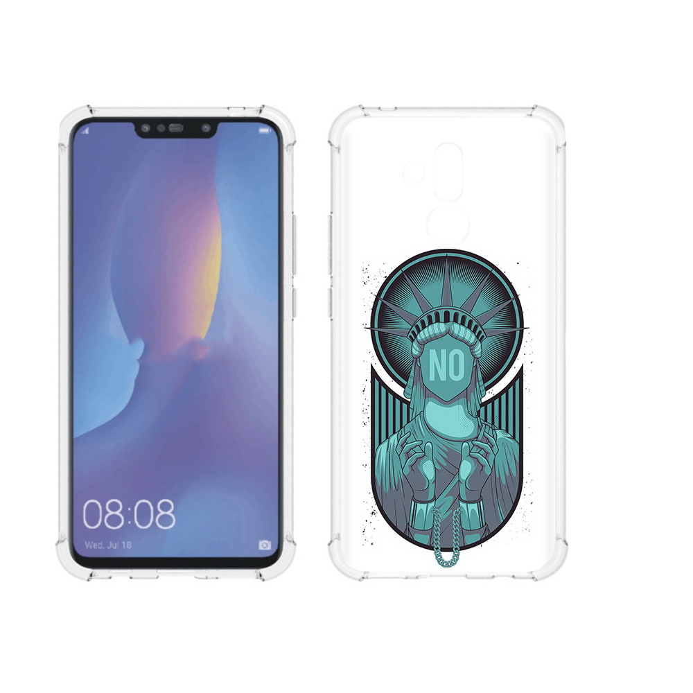

Чехол MyPads Tocco для Huawei Mate 20 Lite статуя свободы зеленый (PT117828.66.623), Прозрачный, Tocco