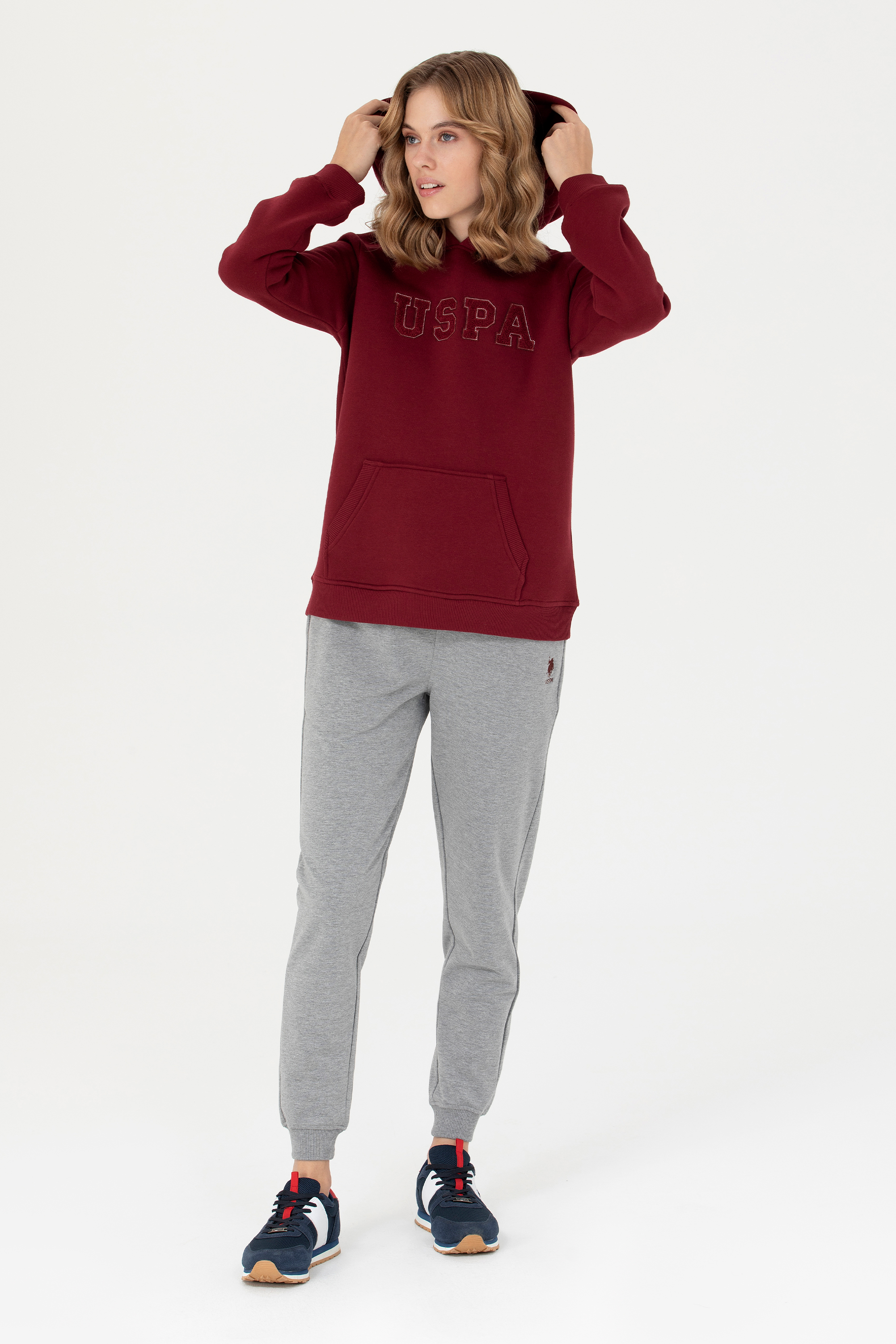 Спортивные брюки женские US Polo G082SZ0OP0ELSE23K-E серые XL