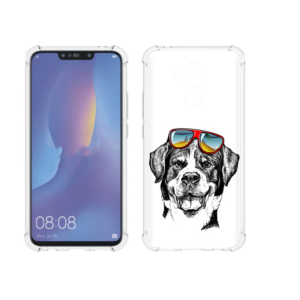 

Чехол MyPads Tocco для Huawei Mate 20 Lite счастливая собака (PT117828.66.631), Прозрачный, Tocco