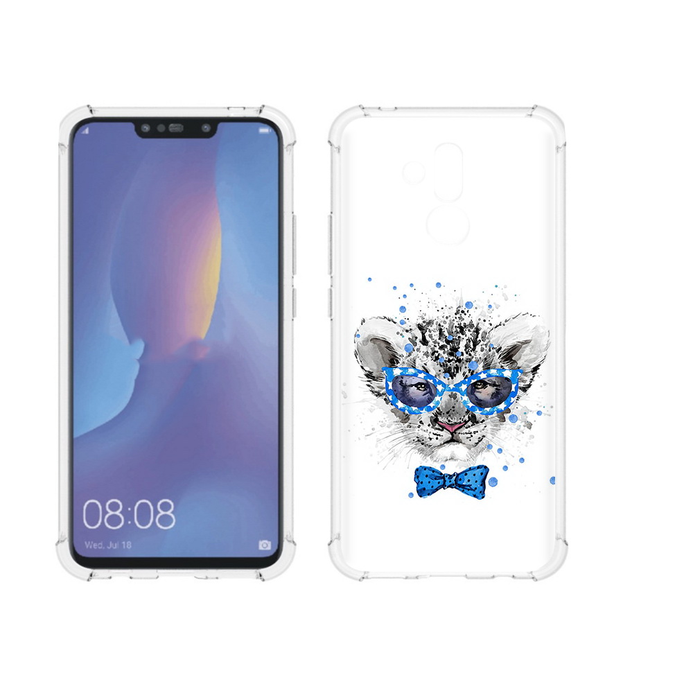 

Чехол MyPads Tocco для Huawei Mate 20 Lite тигренок с бабочкой (PT117828.66.642), Прозрачный, Tocco