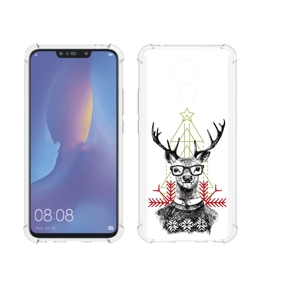 

Чехол MyPads Tocco для Huawei Mate 20 Lite умный олень (PT117828.66.652), Прозрачный, Tocco