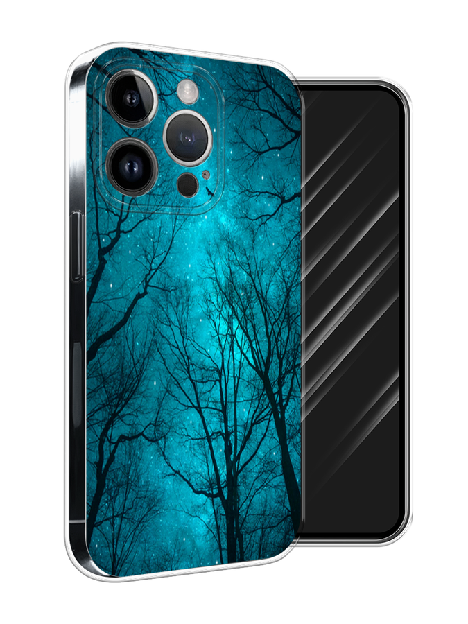 

Чехол Awog на Apple iPhone 15 Pro Max "Сказочный лес", Черный;бирюзовый, 15850-1