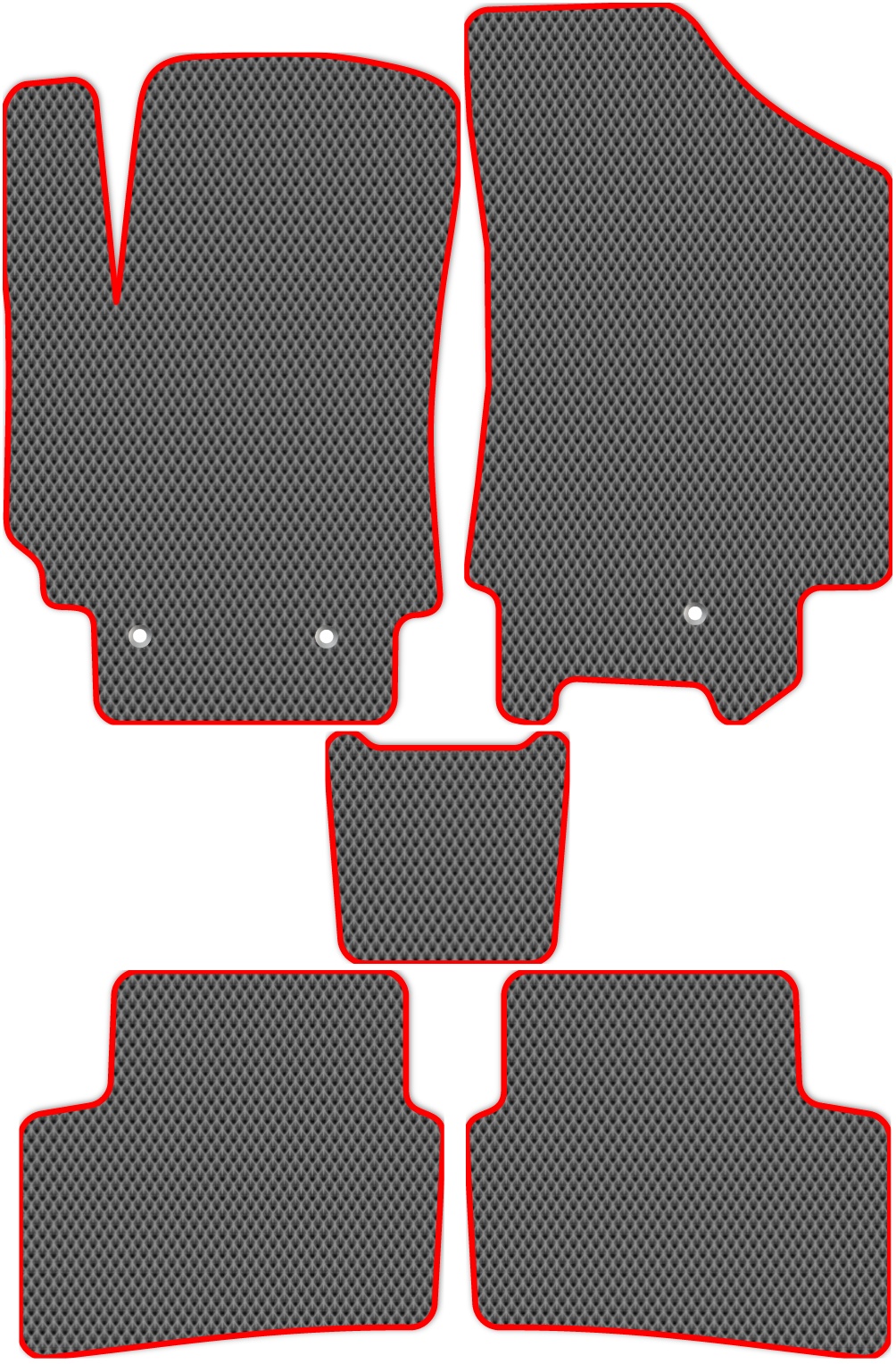 

Коврики ЭВА в салон для Hyundai Creta 1 (GS) 2015 - Н.В., 5 шт. серый, красный кант, 2445-S5YLT-H