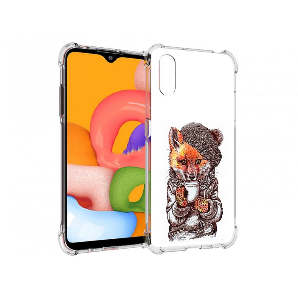 

Чехол MyPads Tocco для Samsung Galaxy A01 лиса в шапке (PT144711.509.437), Tocco