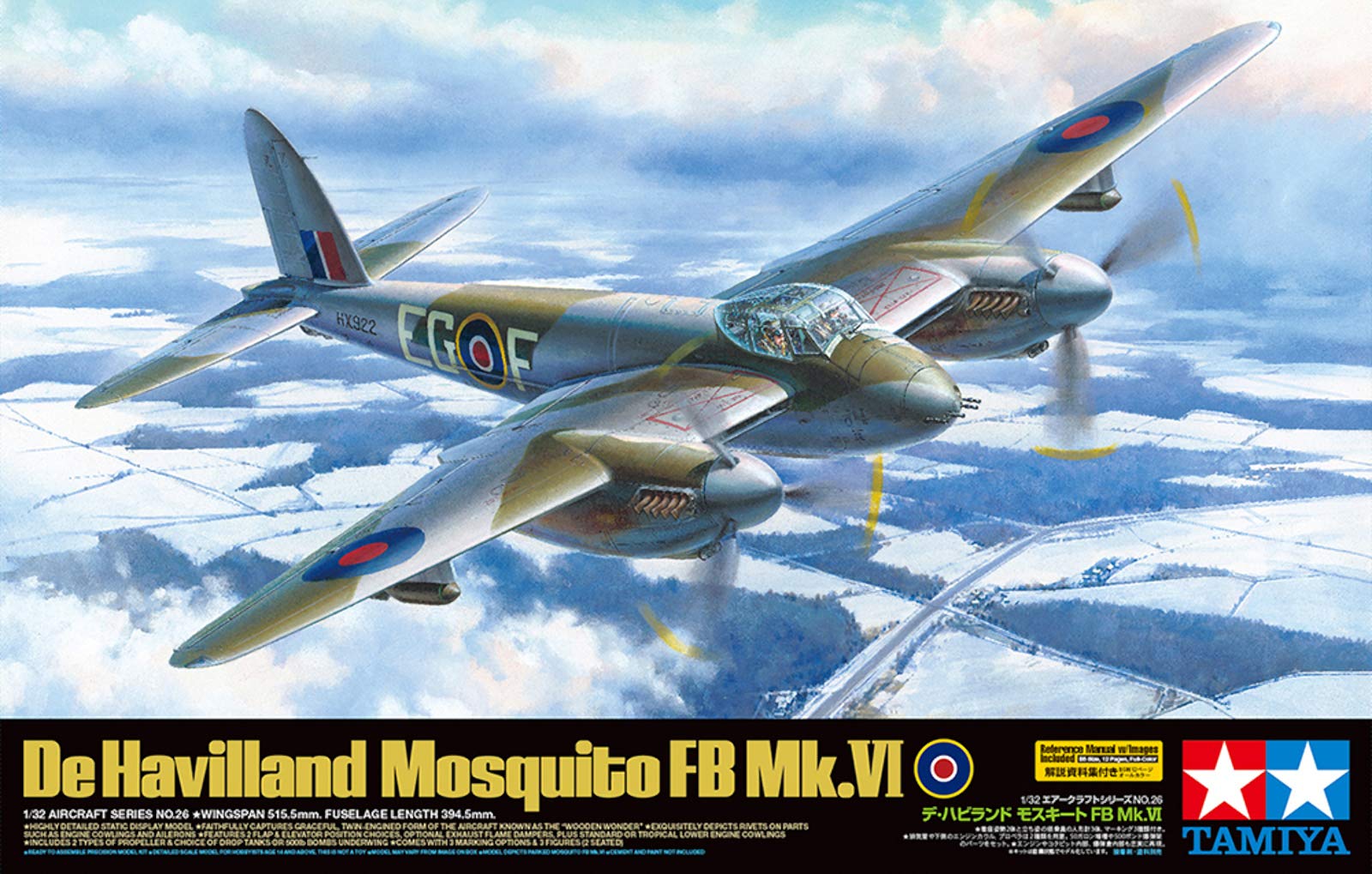 

Сборная модель Tamiya 1/32 Британский самолёт Mosquito FB MK VI 60326