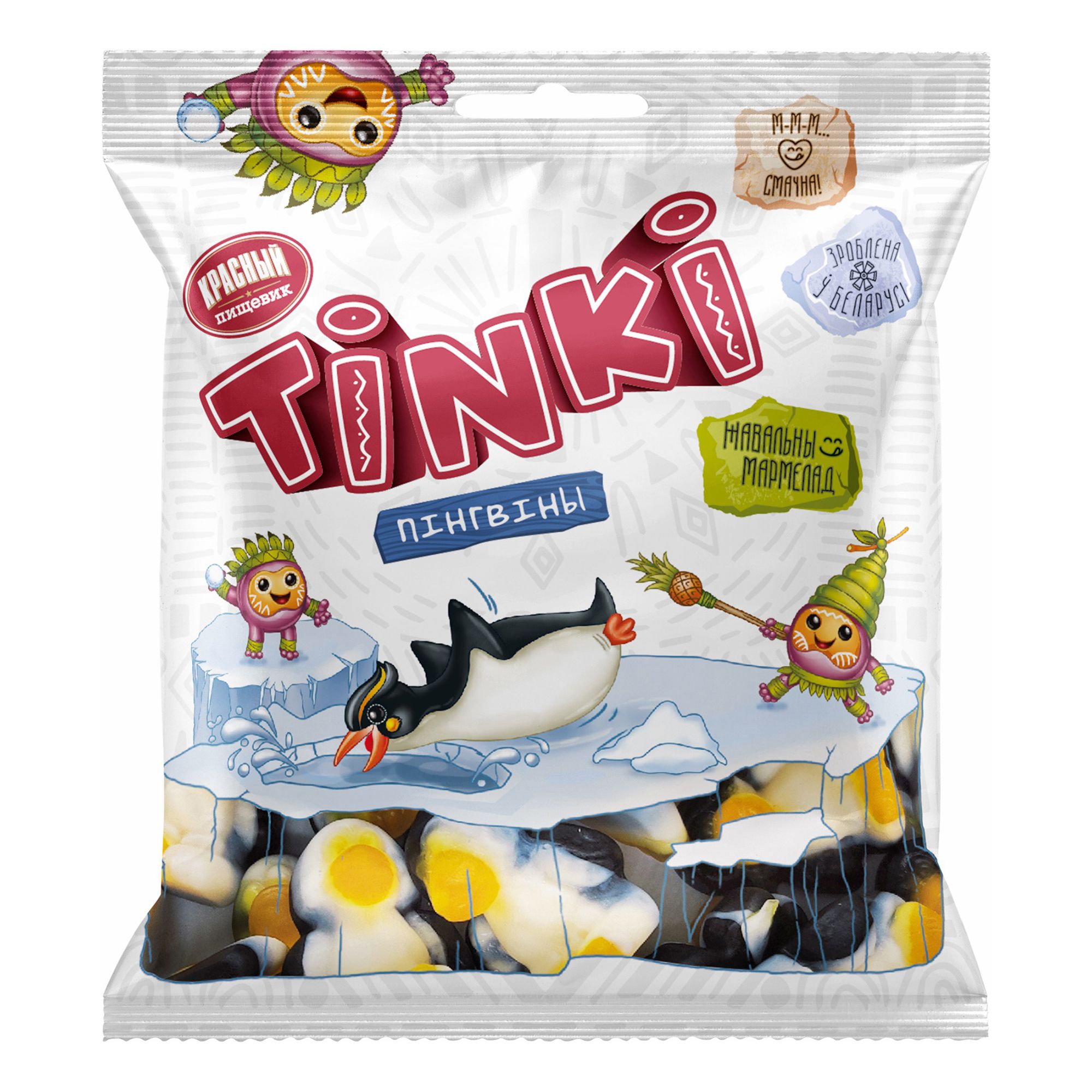 Мармелад Красный пищевик Tinki Пингвина с фруктовым вкусом жевательный 75 г