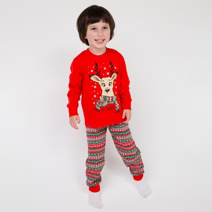 Пижама детская, цвет красный, рост 110 см