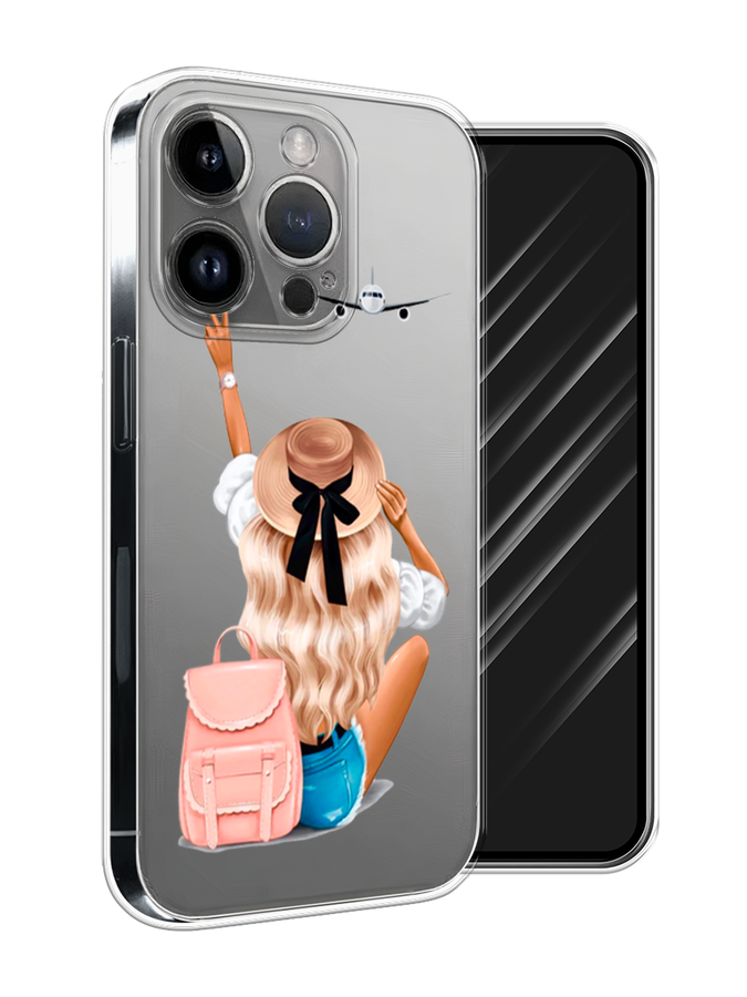 

Чехол Awog на Apple iPhone 15 Pro Max "Автостопом самолетом", Бежевый;белый, 15850-1