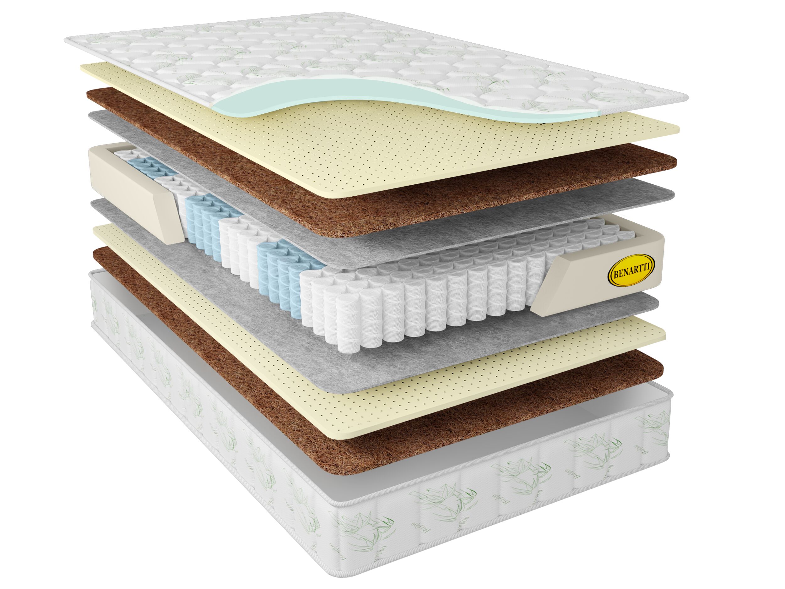 

Матрас Benartti Memory Mini Cocos Duo S1200 110х175, Белый, Memory Mini Cocos Duo S1200