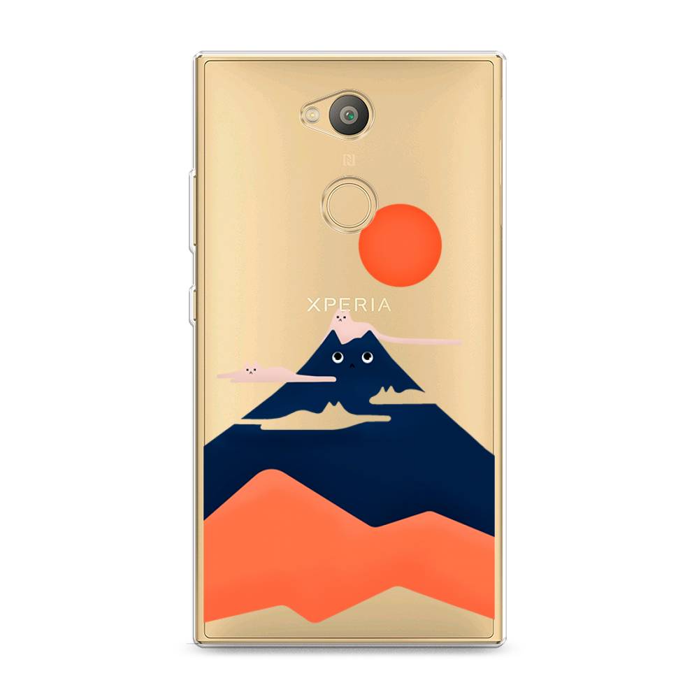 

Чехол на Sony Xperia L2 "Кот-гора", Черный;оранжевый, 53450-4