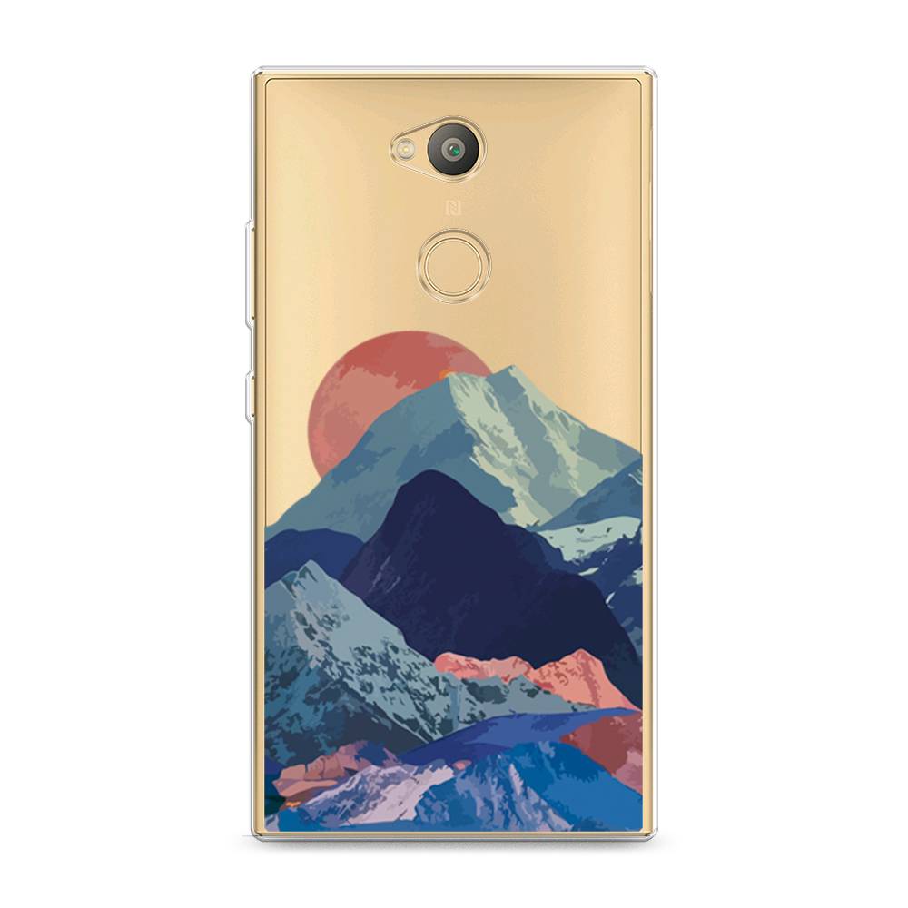 

Чехол на Sony Xperia L2 "Закат в снежных горах", Красный;серый;голубой, 53450-2