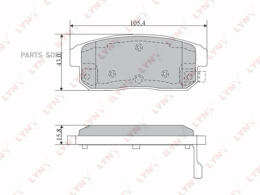 

Тормозные колодки LYNXauto дисковые BD5719