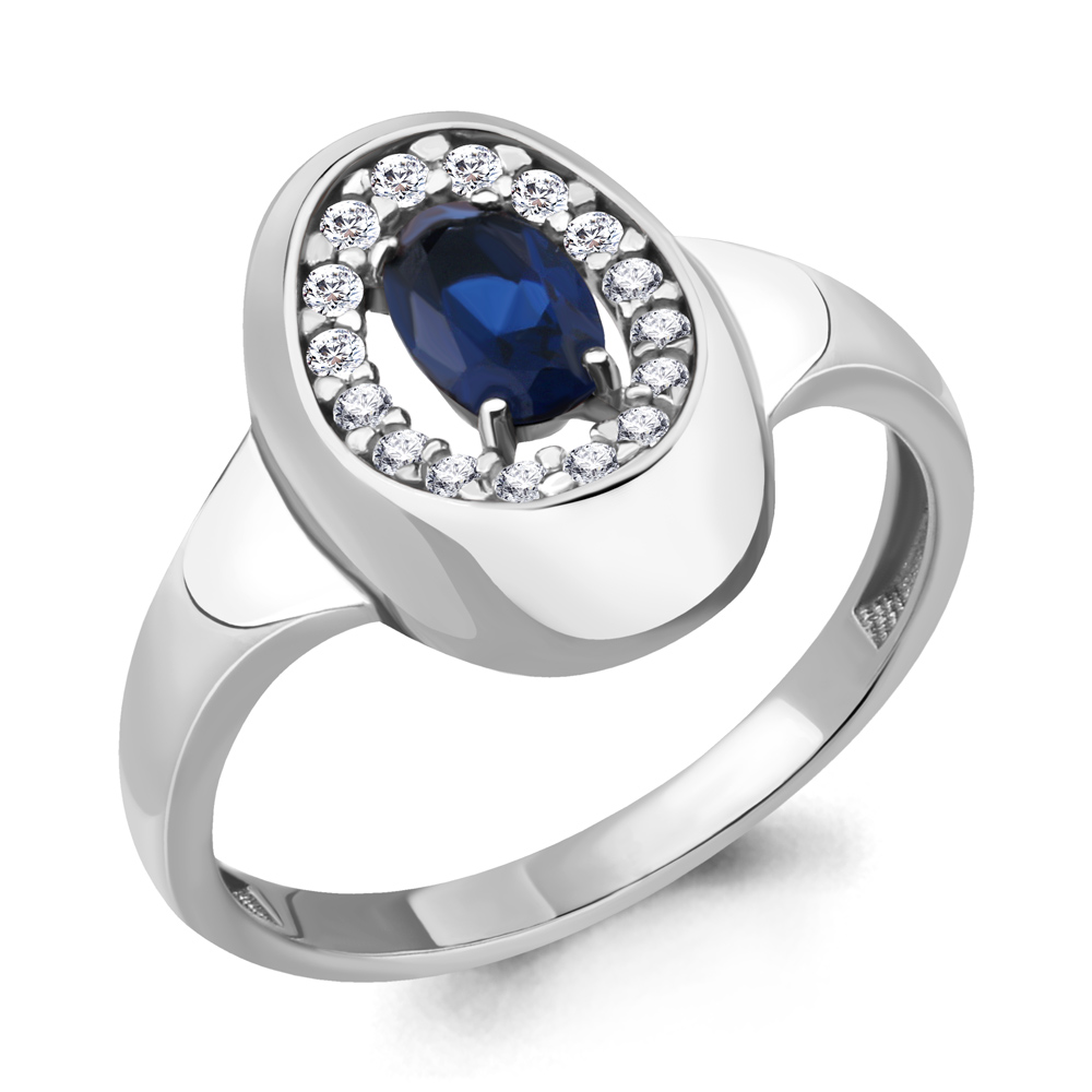 

Кольцо из серебра с сапфиром р. 16,5 Aquamarine 68636АБ_925_р, 68636АБ_925_р