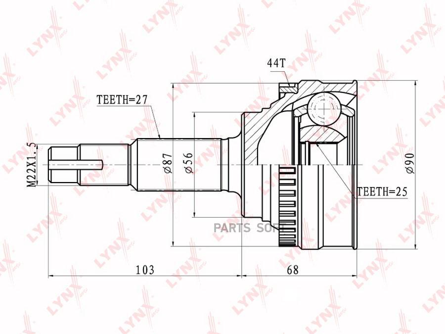 

Шрус LYNXauto CO-5718A