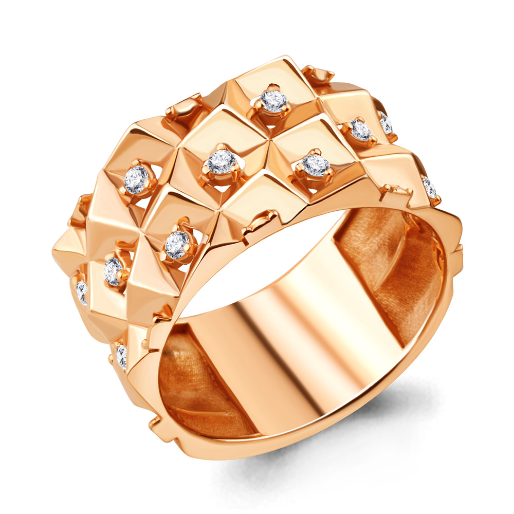 

Кольцо из серебра с фианитом р. 17 Aquamarine 68653А_925_з, 68653А_925_з