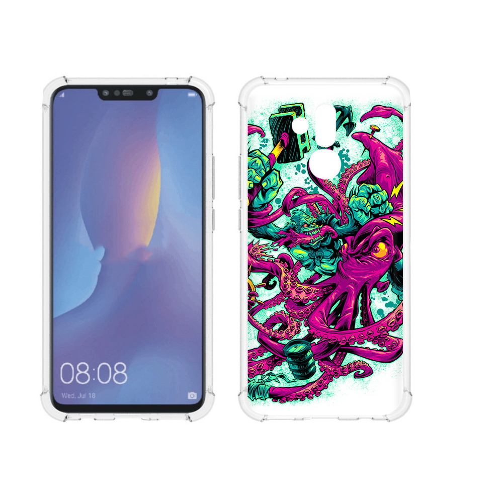 Чехол MyPads Tocco для Huawei Mate 20 Lite фиолетовый кракен (PT117828.66.657)