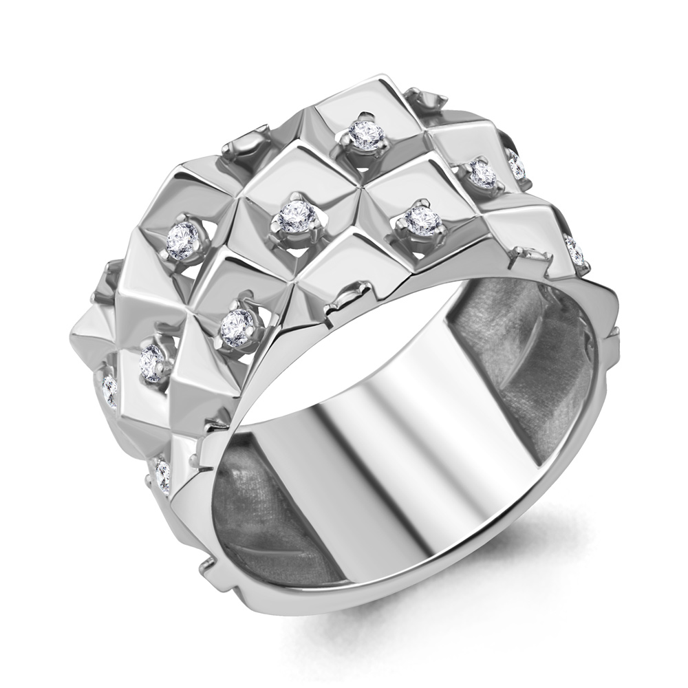 

Кольцо из серебра с фианитом р. 18,5 Aquamarine 68653А_925_р, 68653А_925_р