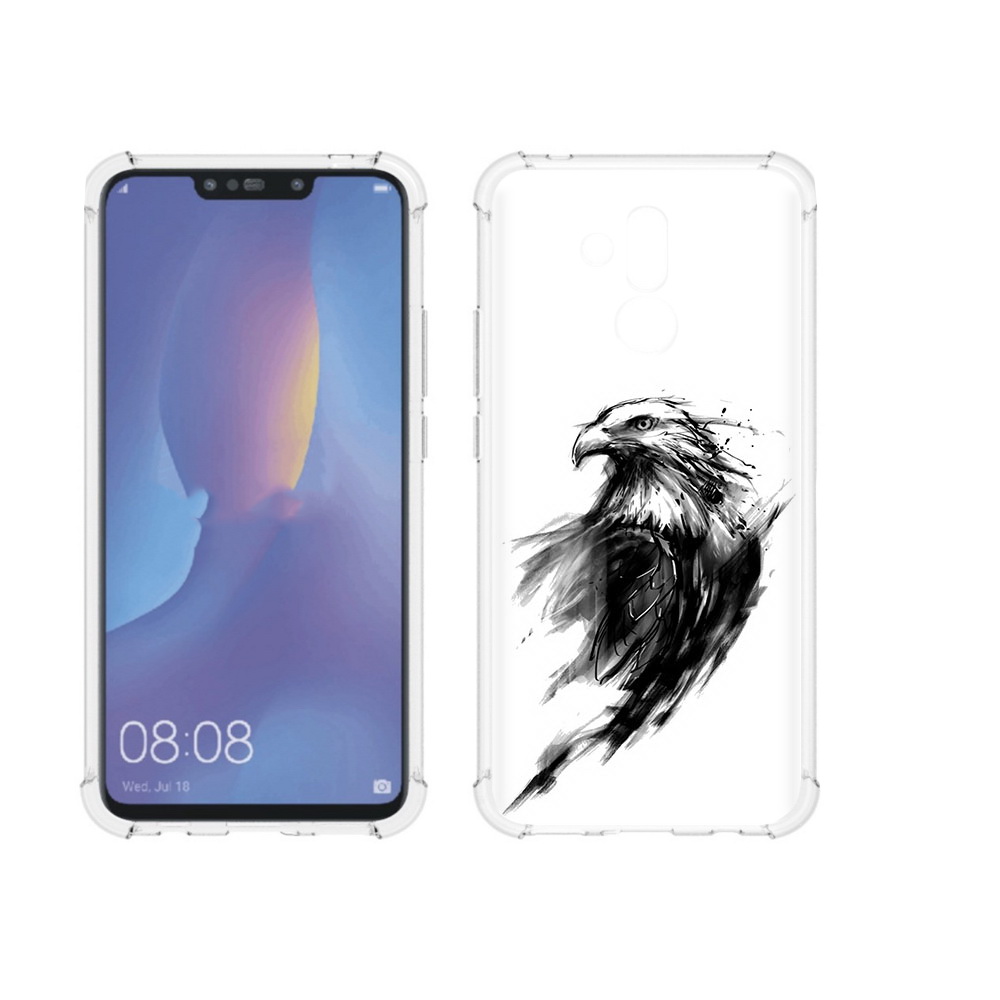 

Чехол MyPads Tocco для Huawei Mate 20 Lite чб птица (PT117828.66.670), Прозрачный, Tocco