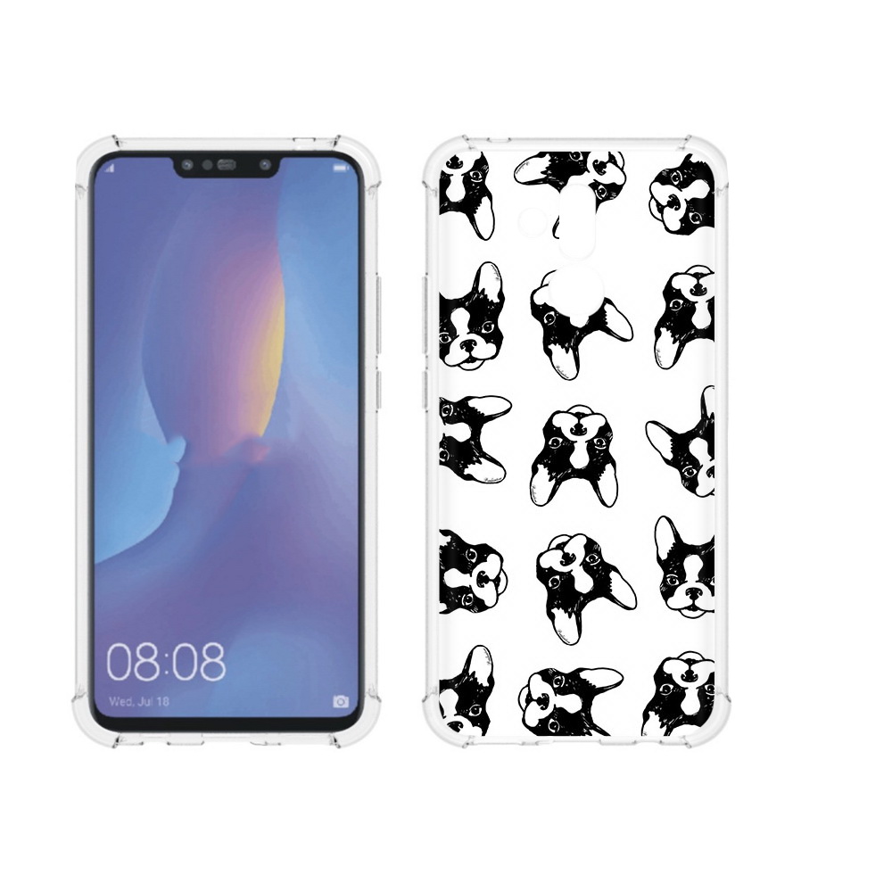

Чехол MyPads Tocco для Huawei Mate 20 Lite черно белые собачки (PT117828.66.683), Прозрачный, Tocco