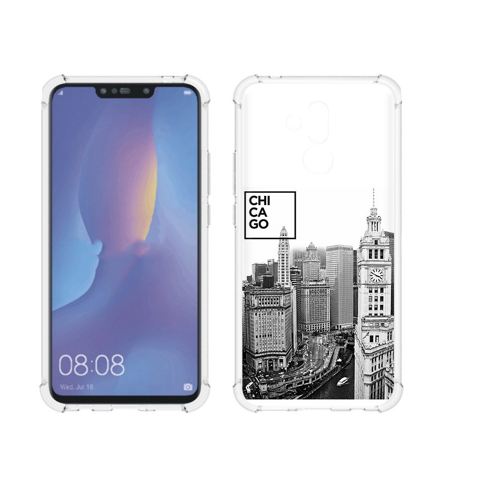 Чехол MyPads Tocco для Huawei Mate 20 Lite черно белый чикаго (PT117828.66.689)