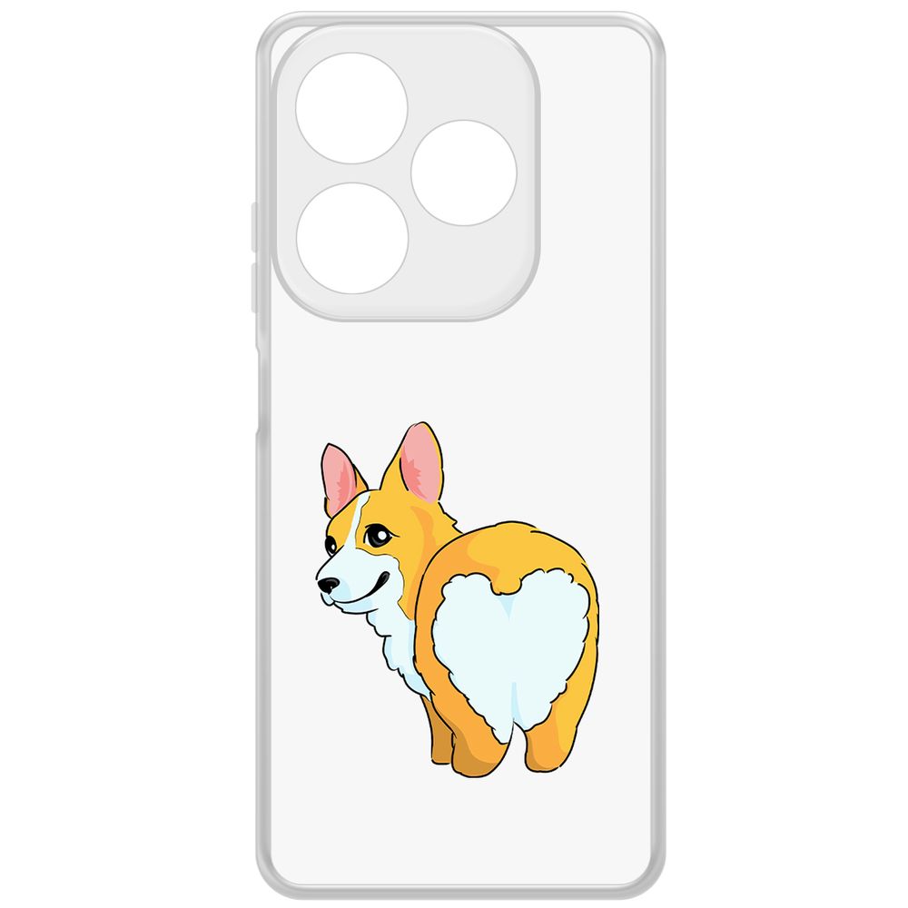 

Чехол-накладка Krutoff Clear Case Рисованный корги вид 2 для INFINIX Smart 8 Pro, Прозрачный