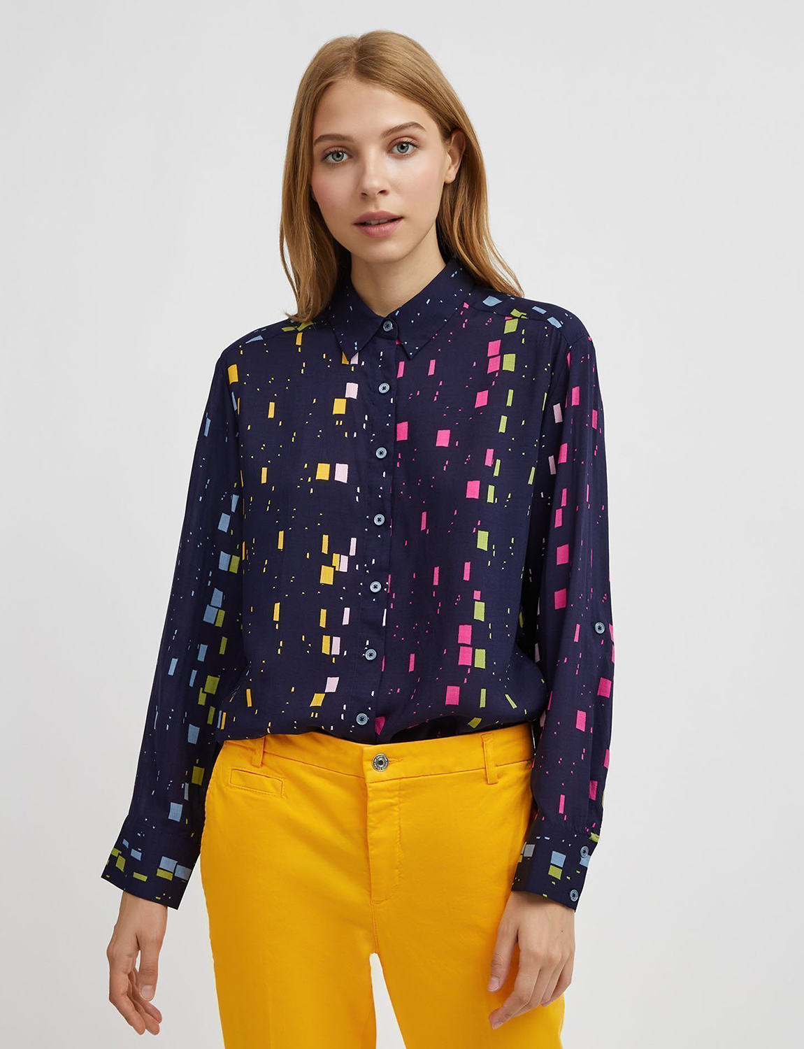 

Рубашка женская United Colors of Benetton 21A_5UEF5QD74 разноцветная L, 21A_5UEF5QD74