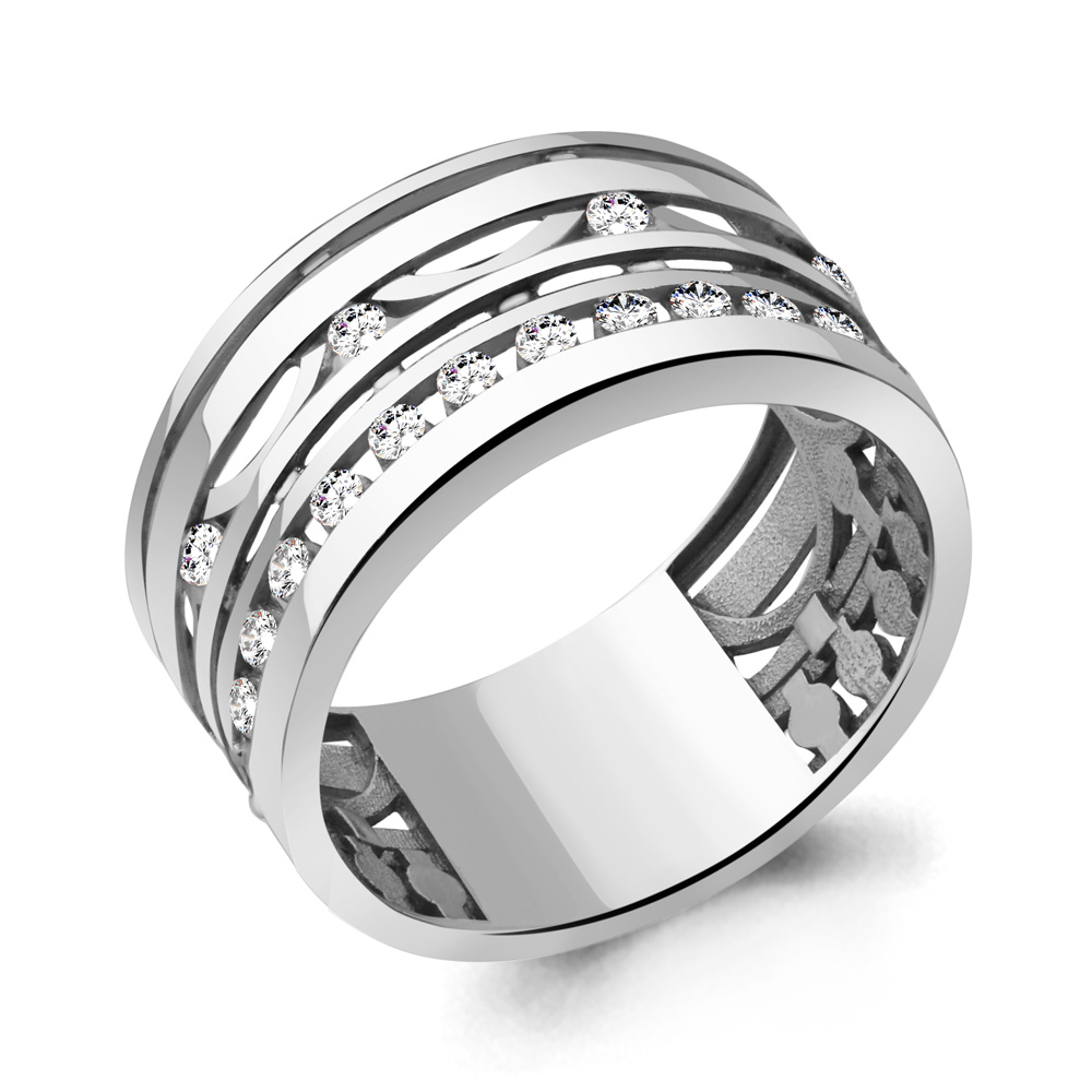 

Кольцо из серебра с фианитом р. 21 Aquamarine 68657А_925_р, 68657А_925_р